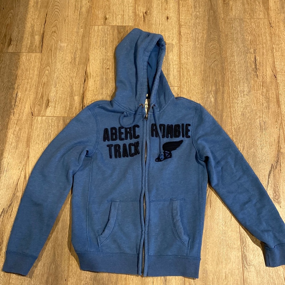 Abercrombie mens blue zip up hoodie